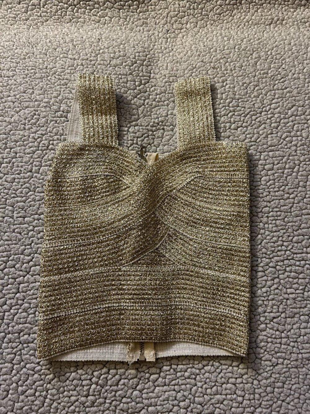 Micas -- gold sparkly top